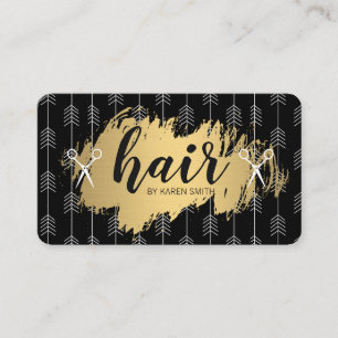 HAIR/Guld Brushed och Pilar Visitkort