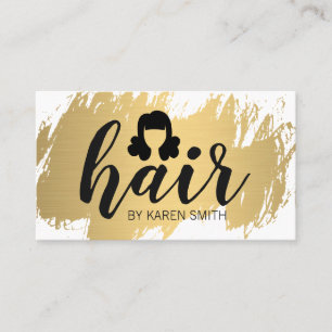 HAIR / Guld Brushed / Polka dots / Stylist Visitkort
