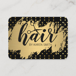 HAIR/Guld Brushed/Polka dots Visitkort