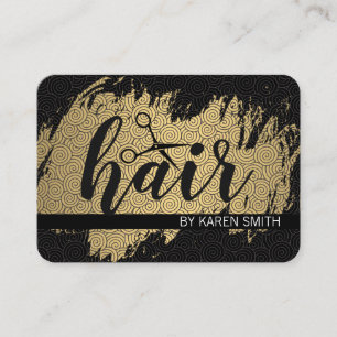 HAIR/Guld Brushed/Swirl Mönster Visitkort