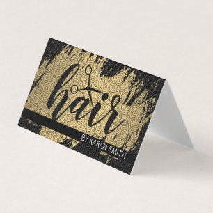 HAIR/Guld Brushed/Swirl Mönster Visitkort