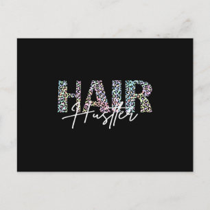 Hair Hustler Hairdresser Leo Skriv ut färglöst Vykort