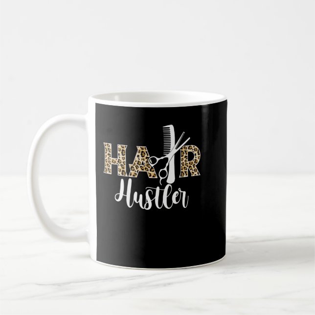 Hair Hustler - Hairstylist Gifts - Hairdresser Gif Kaffemugg (Vänster)