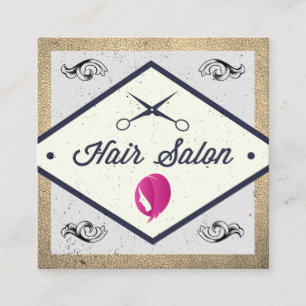 Hair-ikon Hair Salon Fyrkantigt Visitkort