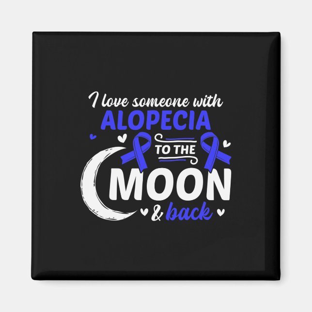 Hair loss i Kärlek med Alopecia Alopecia Aw Magnet (Framsidan)