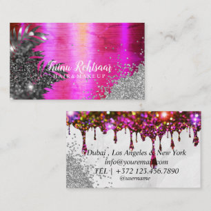 HAIR MAKE Glitter mousserande Affärskort Visitkort