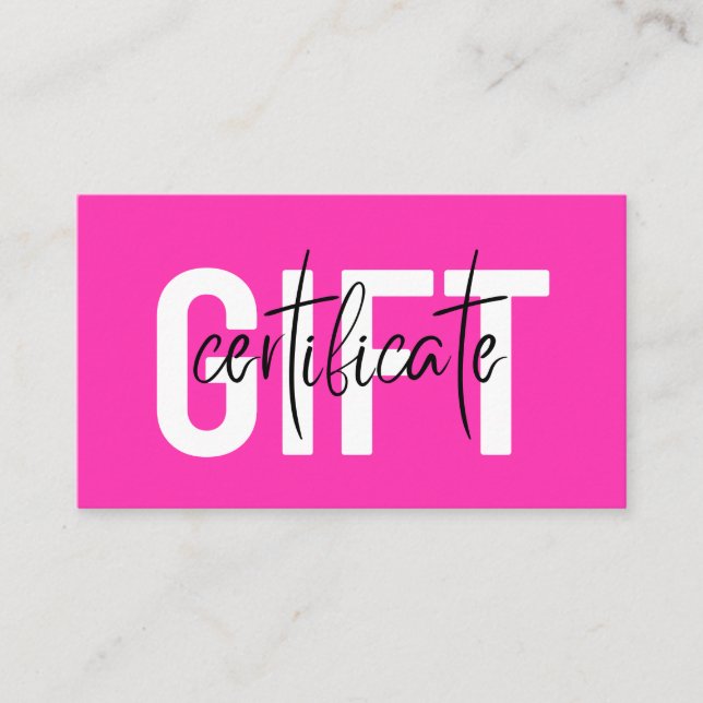 Hair- och Makeup Salon Business Gift-certifikat Tilläggskort (Framsida)