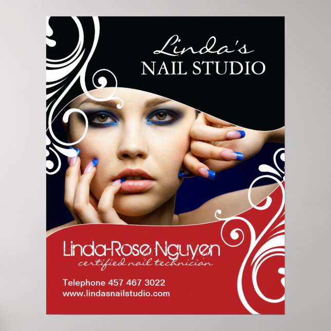 Hair och Nail Salon Poster (Framsidan)