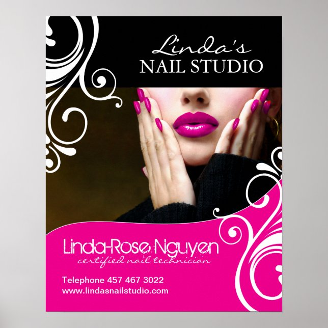 Hair och Nail Salon Poster (Framsidan)