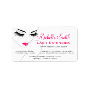 Hair och skönhet Lash Extension-firma Adressetikett