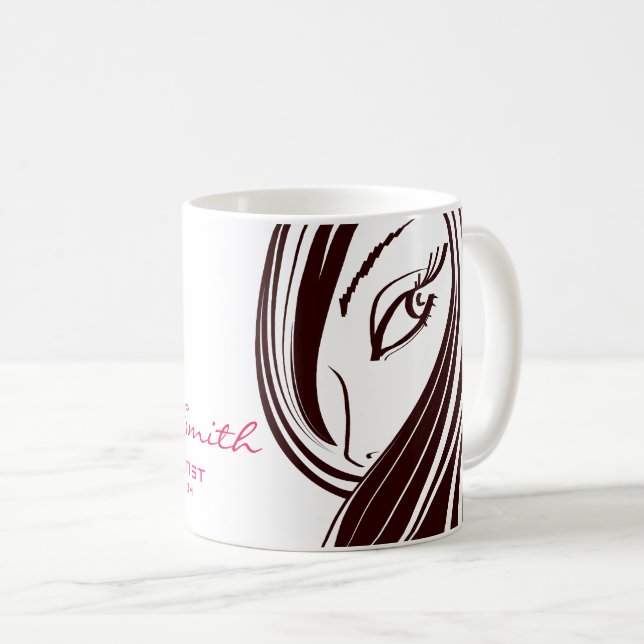 Hair och skönhet Lash Extension-firma Kaffemugg (Framsida höger)