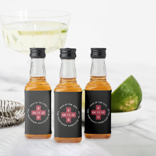 "Hair of the Hund" Funny Bröllop Hangover Relief Spritflaskor Etikett