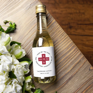 "Hair of the Hund" Funny Bröllop Hangover Relief Vinetikett