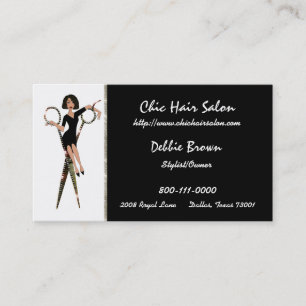 Hair Salon-Affärskort (African American Diva) Visitkort