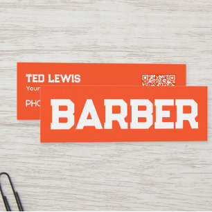 Hair Salon Barber Anpassningsbar QR Mini Visitkort