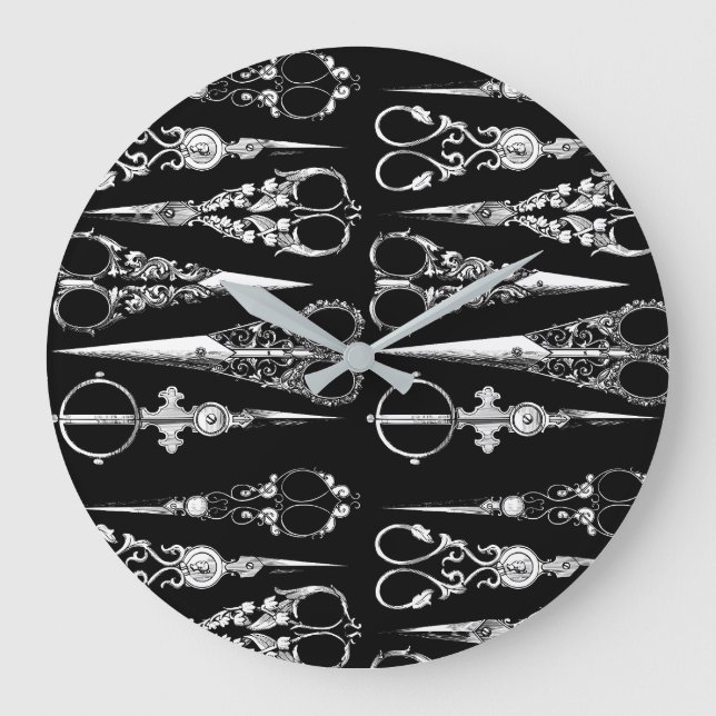 Hair Salon Beauty Salon Hairdresser Clock Stor Klocka (Framsida)