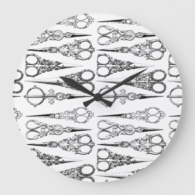 Hair Salon Beauty Salon Hairdresser Clock Stor Klocka (Framsida)