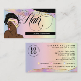 Hair Salon, Braid Stylist, Loctician, Beautician B Visitkort
