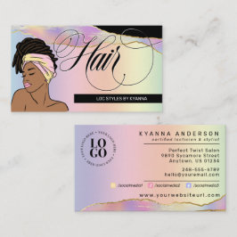 Hair Salon, Braid Stylist, Loctician, Beautician Visitkort