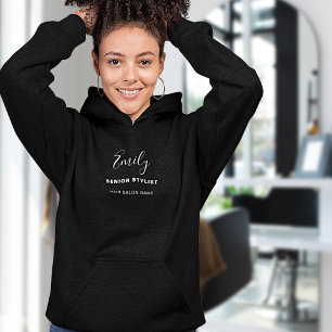 Hair Salon Business Namn Employee Job Title Black T Shirt