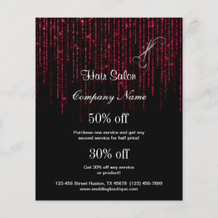 Hair salon business personlig fluor flygblad
