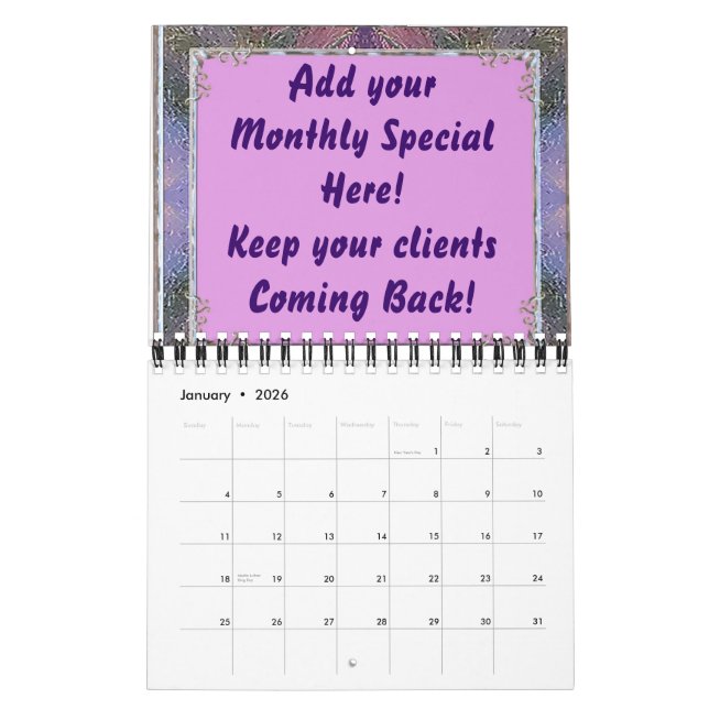 Hair Salon Company Calendars Customer Gift Kalender (Jan 2026)