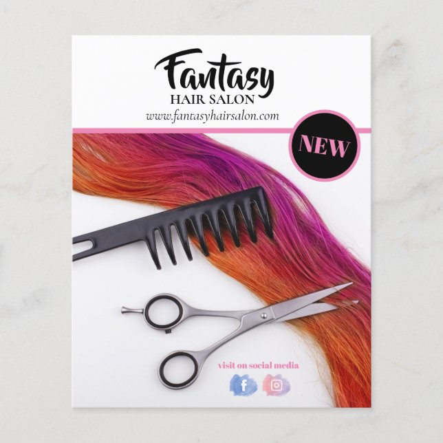 Hair Salon Design Flygblad (Framsidan)