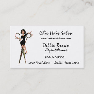 Hair Salon Diva (African American Affärskort) Visitkort
