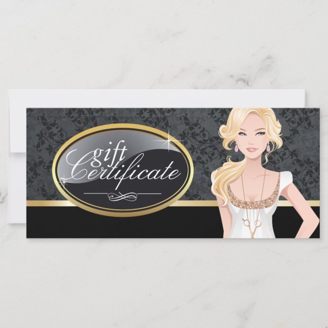 HAIR SALON GIFT CERTIFICATE (Framsida)
