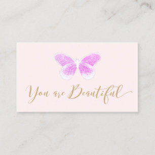 Hair Salon Glitter Butterfly Möte Reminder Tidsbeställning Kort
