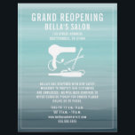 Hair Salon Grand Återöppning Aqua Ombre Reklamblad<br><div class="desc">Illustration av en torktumlare,  krämande järn och bobby stift över en vattenfärgsinspirerad akvambernbakgrund.  Anpassa texten.</div>