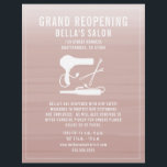 Hair Salon Grand Återöppning  Rosa Ombre Reklamblad<br><div class="desc">Illustration av en torktumlare,  järn och bobby stift över en vattenfärgsinspirerad  rosa-kombre-bakgrund.  Anpassa texten.</div>
