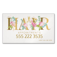 Hair salon guld blommigt rosa avtalade tider mobil