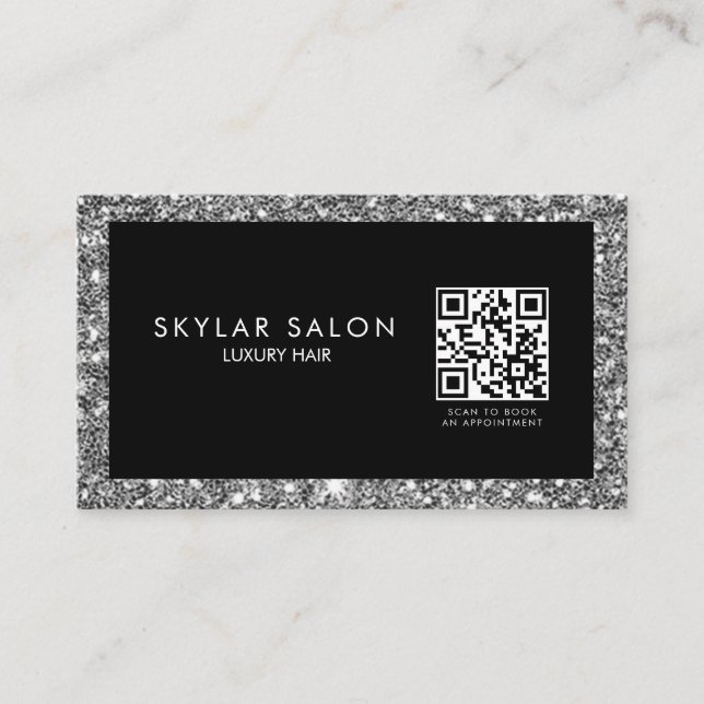 Hair Salon Hair Extensions QR-Affärskort Visitkort (Framsida)
