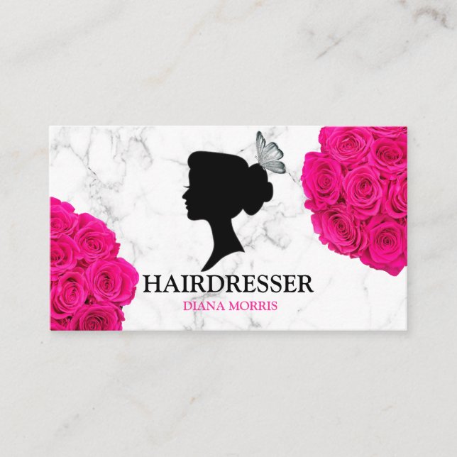 Hair Salon Hairdresser Beauty Salon Visitkort (Framsida)
