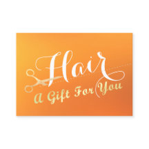 Hair Salon Hairstylist Gift Certificate Scissors