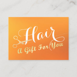 Hair Salon Hairstylist Gift Certificate Scissors Rabattkort