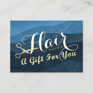 Hair Salon Hairstylist Gift Certificate Scissors Rabattkort