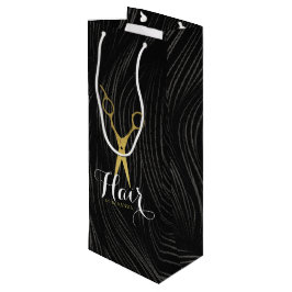 Hair Salon Hairstylist Modern Black Guld Scissors