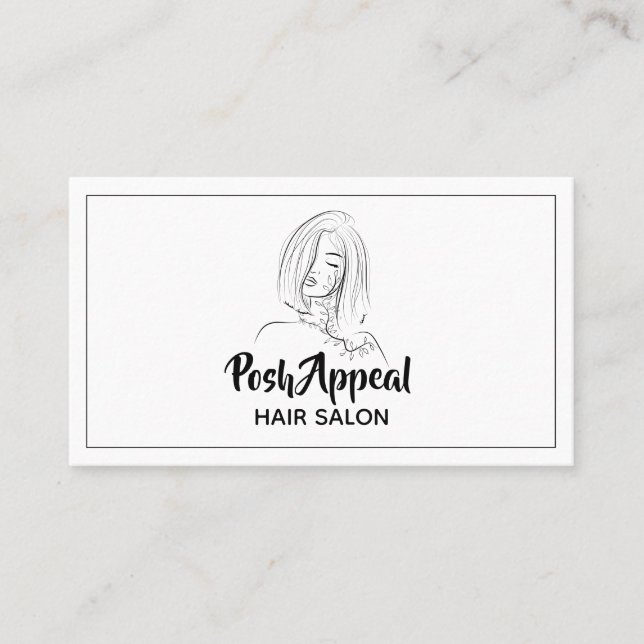 Hair Salon Hairstylist  Visitkort (Framsida)