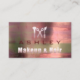 Hair Salon Makeup Artist Möte Rosa ros Visitkort