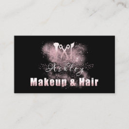 Hair Salon Makeup Artist Möte Rosa Spark Visitkort