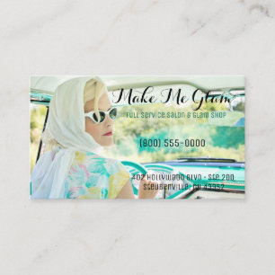 Hair Salon Makup Artist Glamous Affärskort Visitkort