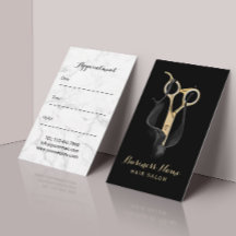 Hair Salon Modern Black & Guld Hair Möte