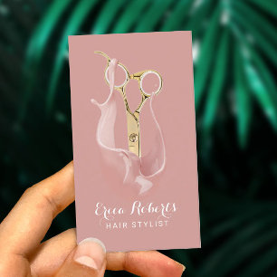 Hair Salon Modern Ro Guld Hair Stylist Visitkort