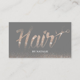 Hair Salon Modern Ro Guld Typograpy Möte Tidsbeställning Kort