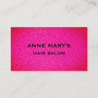 Hair Salon Pink Purple Glitter Hairdresser Girly Visitkort