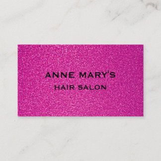Hair Salon Pink Purple Glitter Spa Hairdresser Visitkort