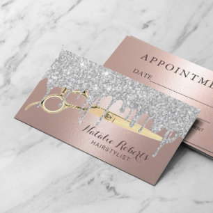 Hair Salon Ro Guld & Silver Drivrutiner Möte Tidsbeställning Kort