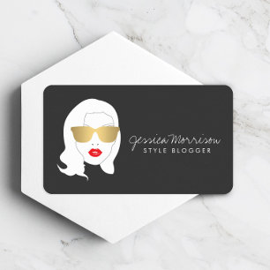 Hair Salon, Stil Bloggare, Glamous Beauty Girl Visitkort